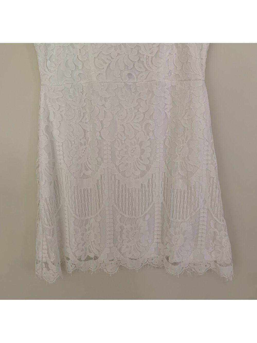 Mslg Round Neck V-Back Wedding Guest Floral Lace A Line Dress NEW - Picture 6 of 14